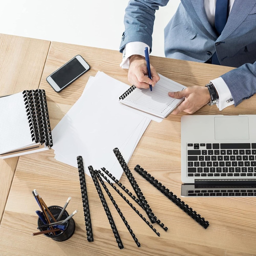 Versatile 150-Piece Plastic Binding Combs with 6 Sizes for Notebooks & More