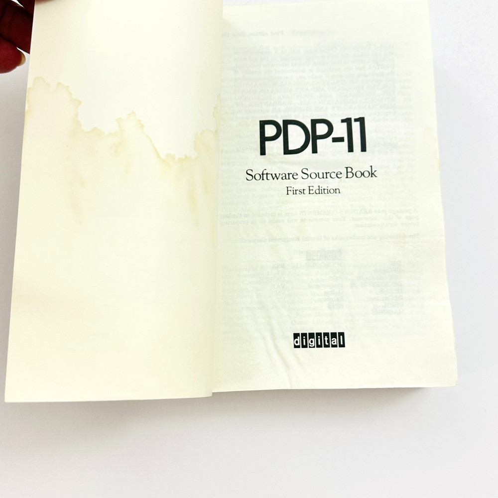 Digital PDP-11 Software Source Book WORN READING COPY First Edition 1983