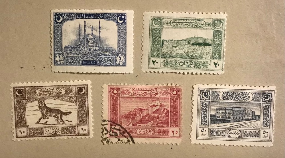 Turkey 1921 republic set five values TK