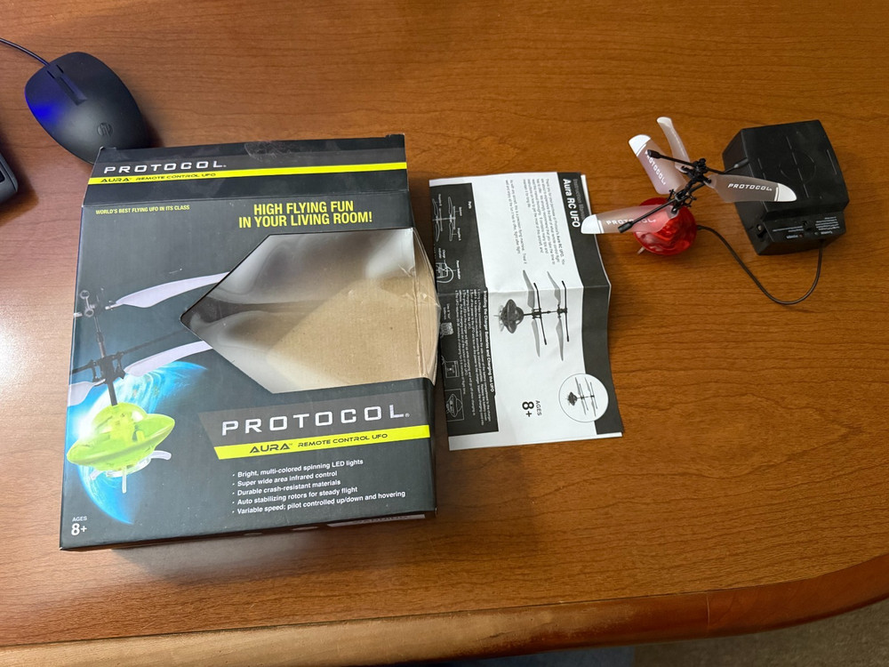 Protocol Aura X Remote Control RC UFO w/Multi-Color Lights Auto-Stabilizers