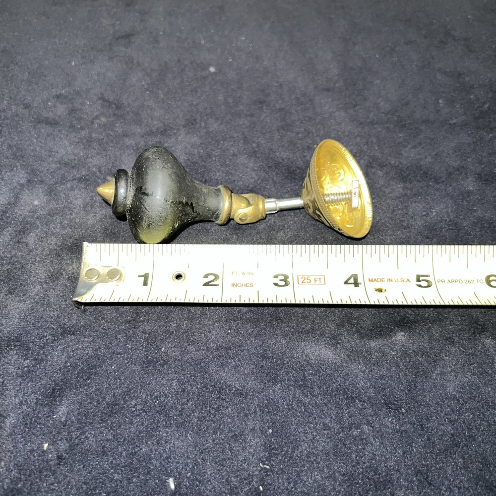 4 MATCHING ANTIQUE TEARDROP BLACK EBONIZED VICTORIAN PULLS