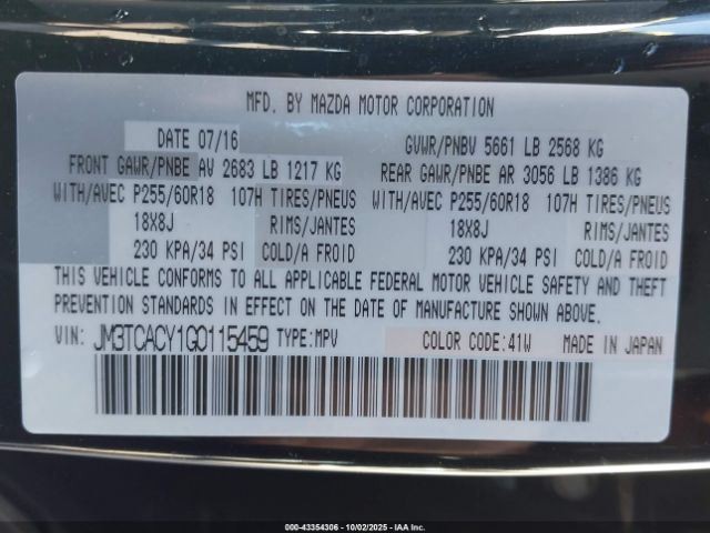 CONTROL PANEL OEM 16-18 CX-9 1YR WRNTY