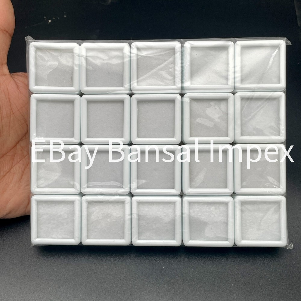 20 Pcs 3 x 3 Cm Gem Display plastic box Storage for Gems / Diamond