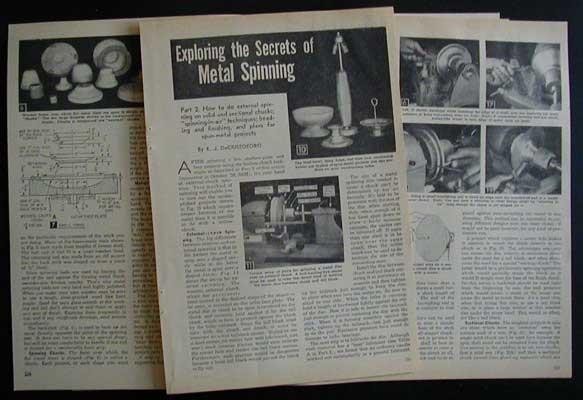 Metal Spinning Complete How-To INFO & Project PLANS