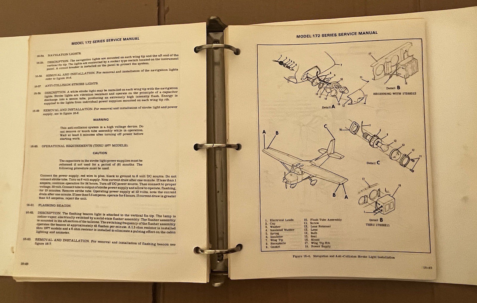 1977-1981 CESSNA 172 Series Service Manual D2026-13 Original