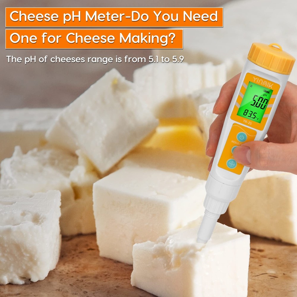 Food pH Meter with Extra Replaceable 2SP Probe