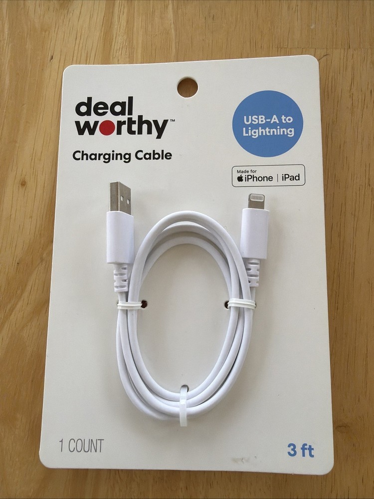 Lightning to USB A Cable White - MFI Certified - NEw