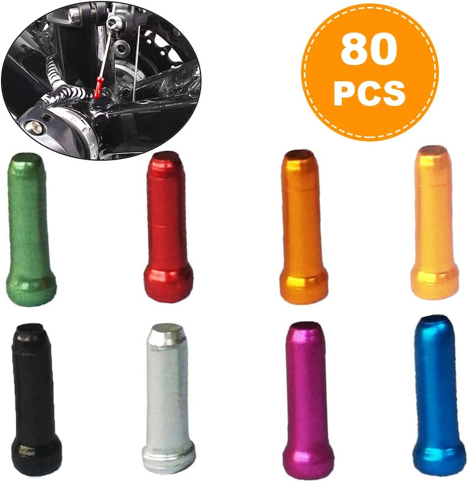 80 PCS Cable End Crimps: Bike Cable End Caps