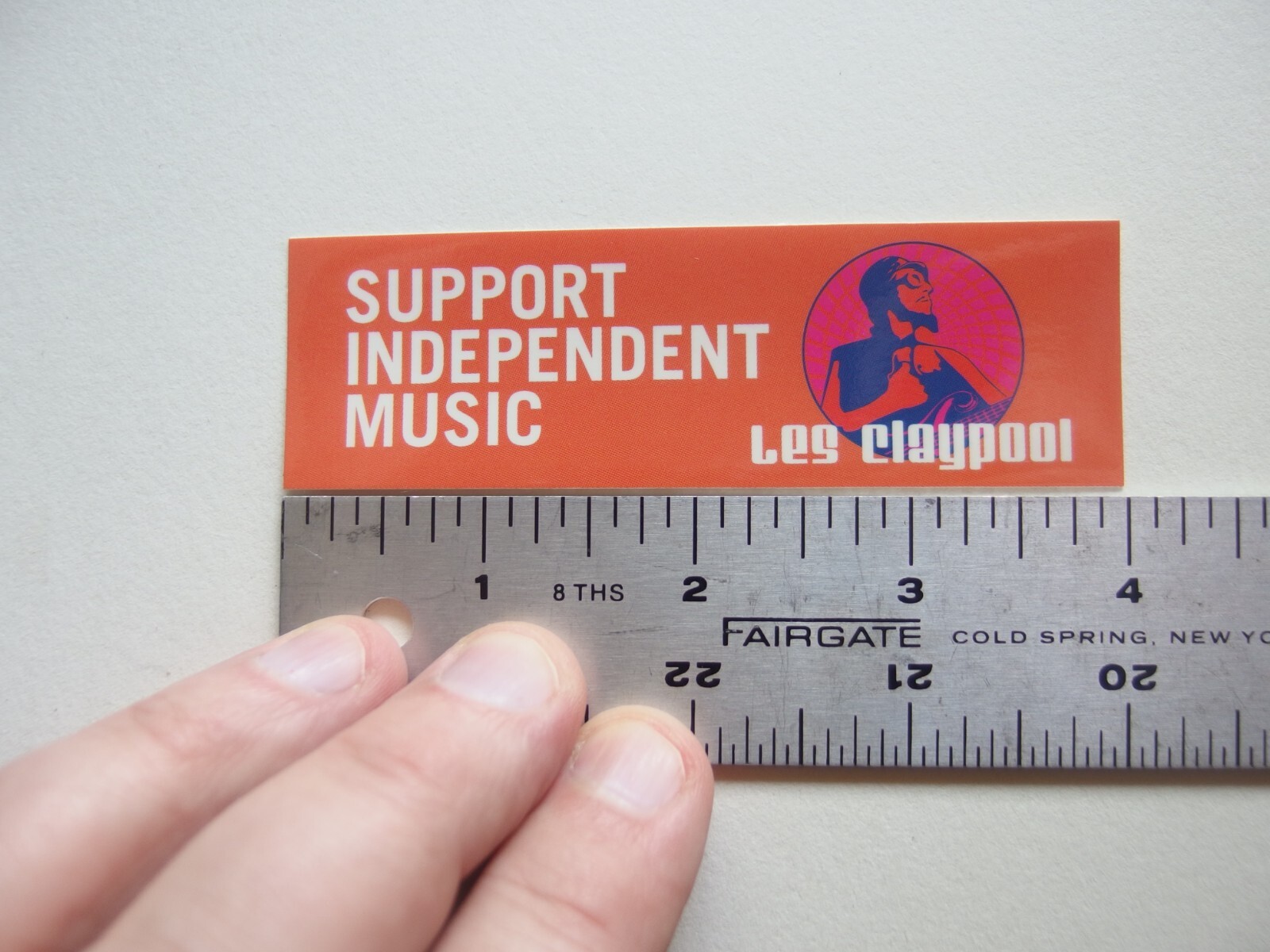 🎸 Les Claypool Support Independent Music Mini Sticker 1.25x4” Rare Primus