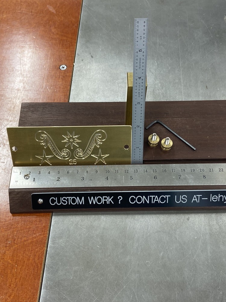 ANTIQUE SCROLL PATTERN SOLID BRASS ENGRAVING PLATE FOR NEW HERMES FONT