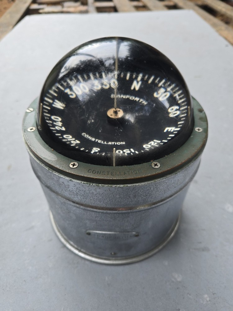 VINTAGE DANFORTH CONSTELLATION 6" MARINE BOAT HIGH SPEED COMPASS. UNTESTED.