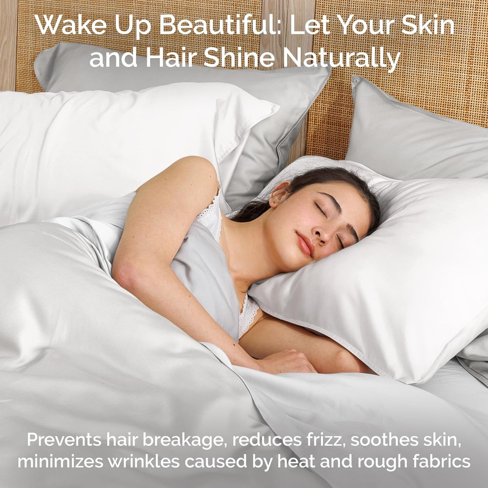 Cooling Bamboo Sheets Set with 2 Pillowcases - Soft & Hypoallergenic