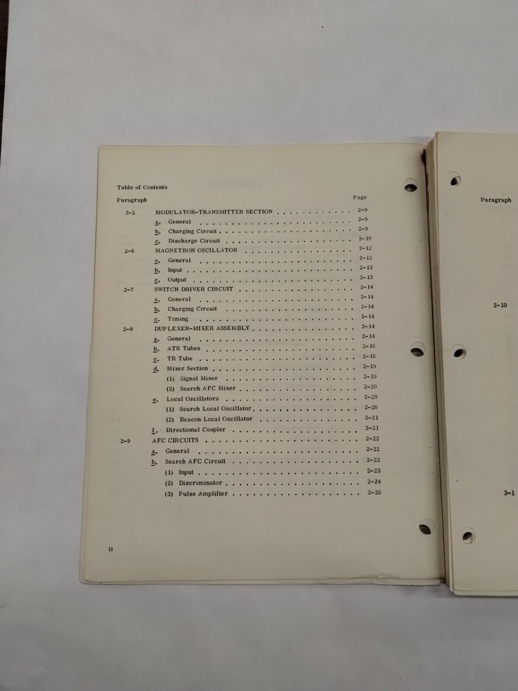 Bendix Airborne Radar System Type RDR-1B-1 Transmitter Receiver Instruction Book