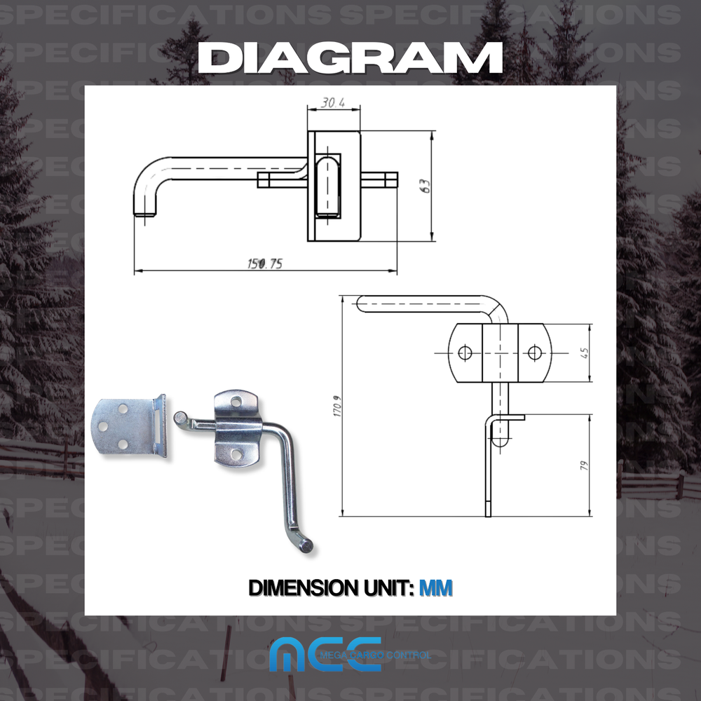 8 Pack Straight Side Gate Stake Bed Latch Bracket Set for Utility Trailer Sheds