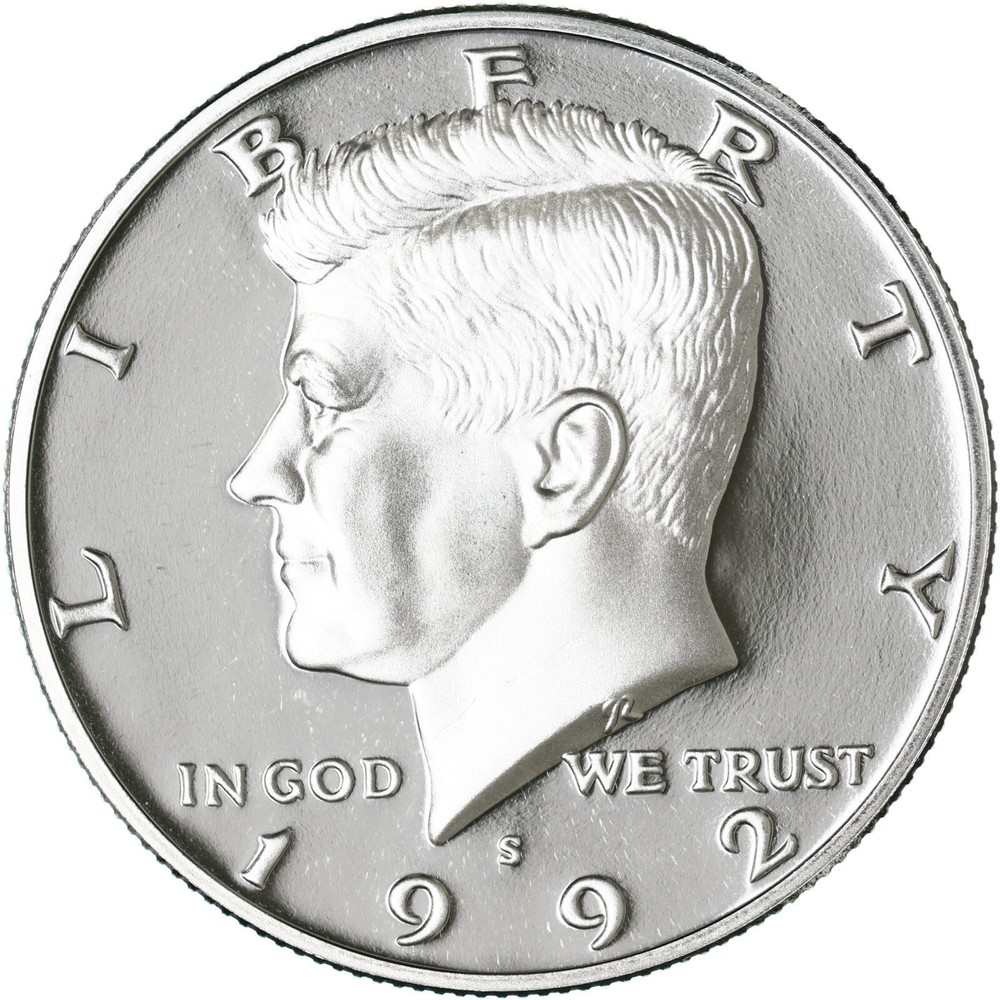 1992 S Kennedy Half Dollar Gem DCam Proof CN-Clad