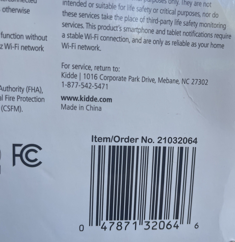 Kidde Smart Features Hardwired Wi-Fi Enabled Smoke Detector 21032064