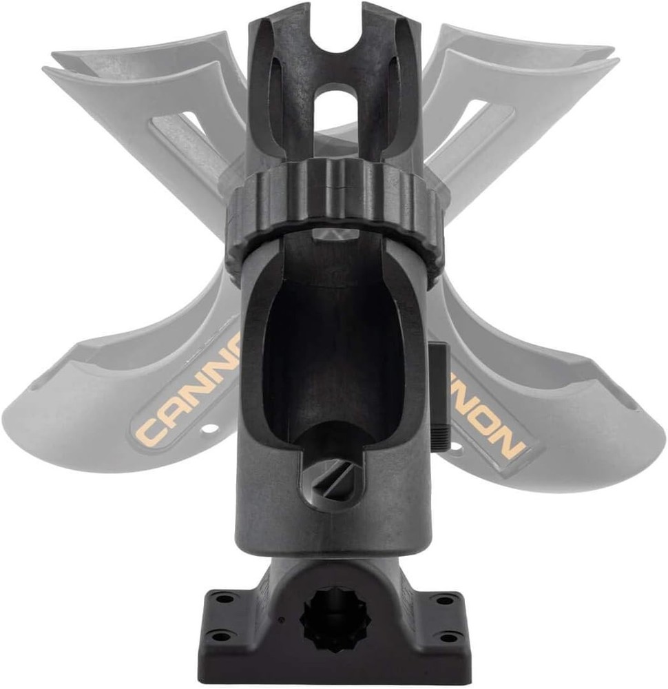 Three-Position Adjustable Rod Holder for Trolling & Downriggers – Black Plastic