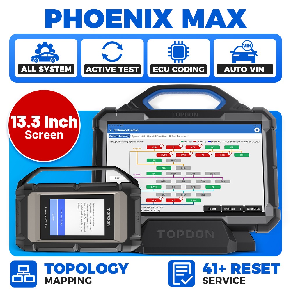 2025 TOPDON Phoenix Max ULTRA Automotive Diagnostic Scanner ECU Programming Tool