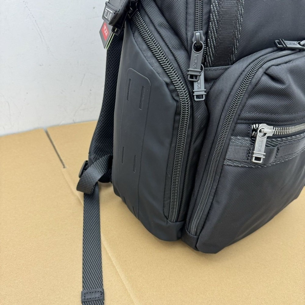 Tumi Alpha Bravo Search Backpack Black Nylon Leather High Function 0232789D