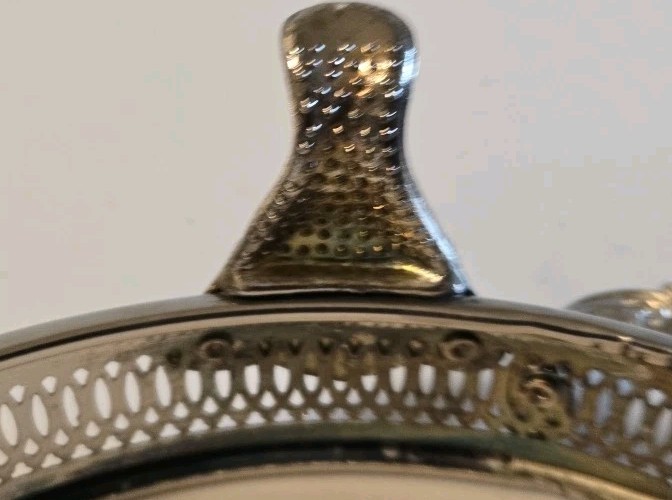 Vintage Marinex Silver Three Footed Cassarole Dish
