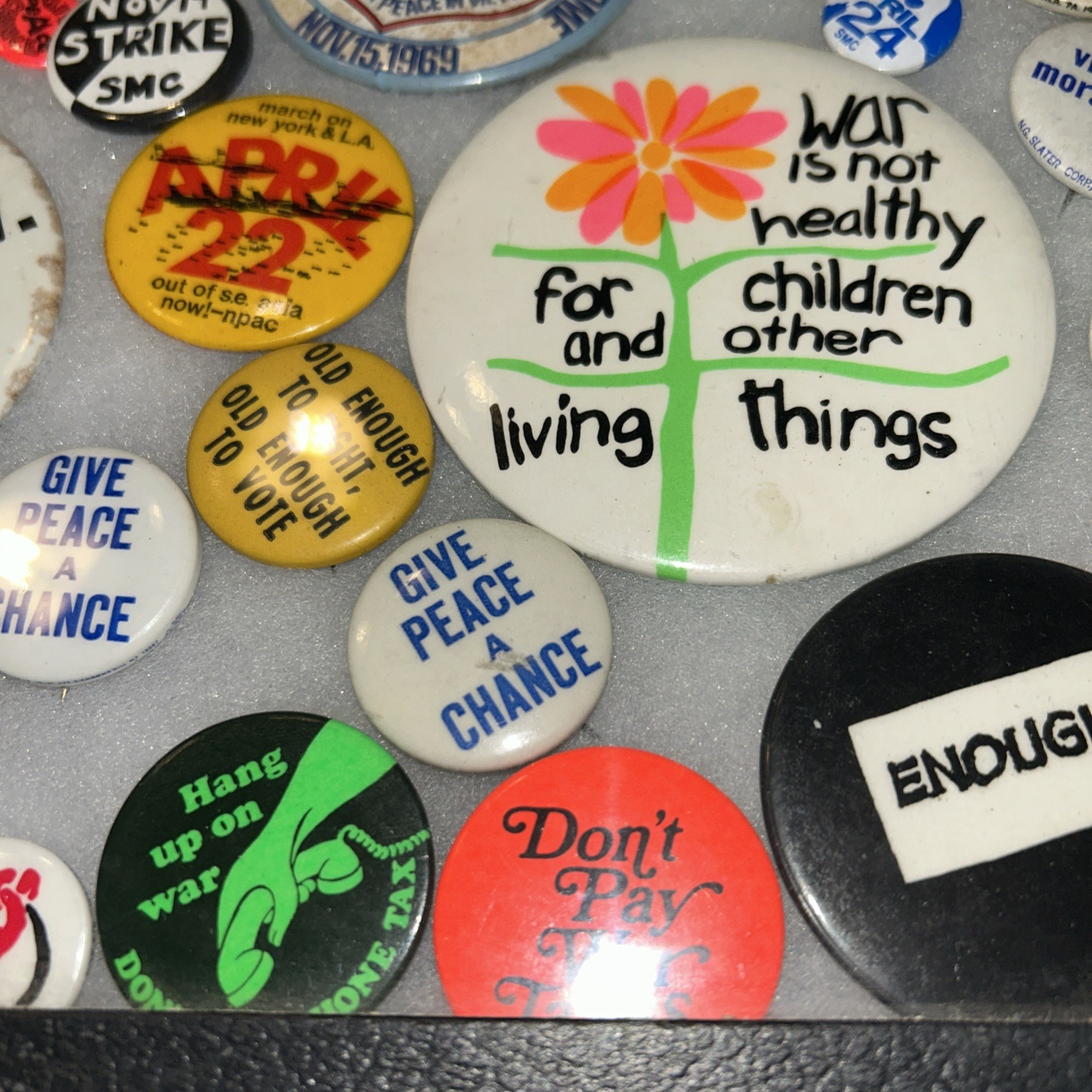 31 Vietnam Anti War Protest Pins Give Peace A Chance Repeal The Draft Ban Bomb