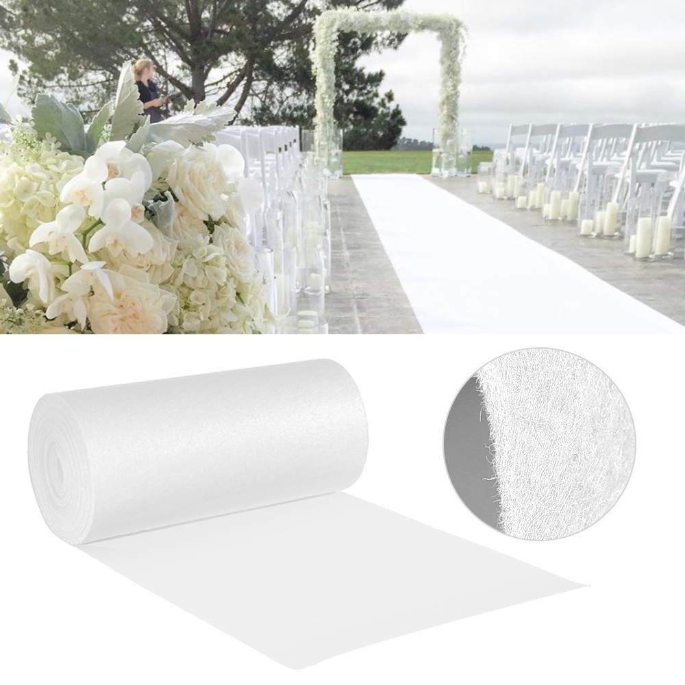 White Aisle Runner Carpet Wedding Party Event Ceremony Prom Decor 3.3 x 16/39 ft
