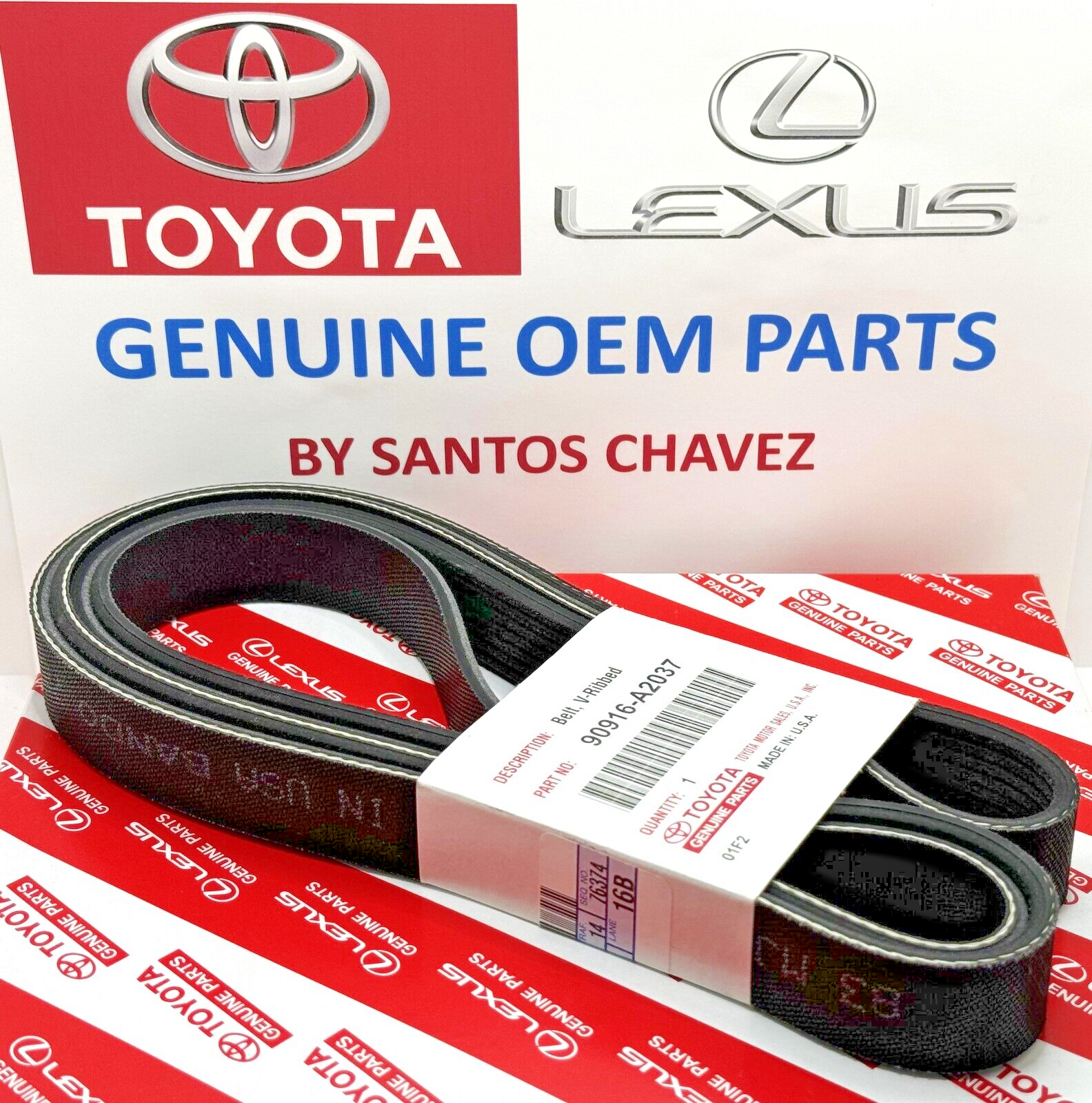2016-2023 Toyota Tacoma 3.5L V6 Serpentine Belt OEM GENUINE OEM PART