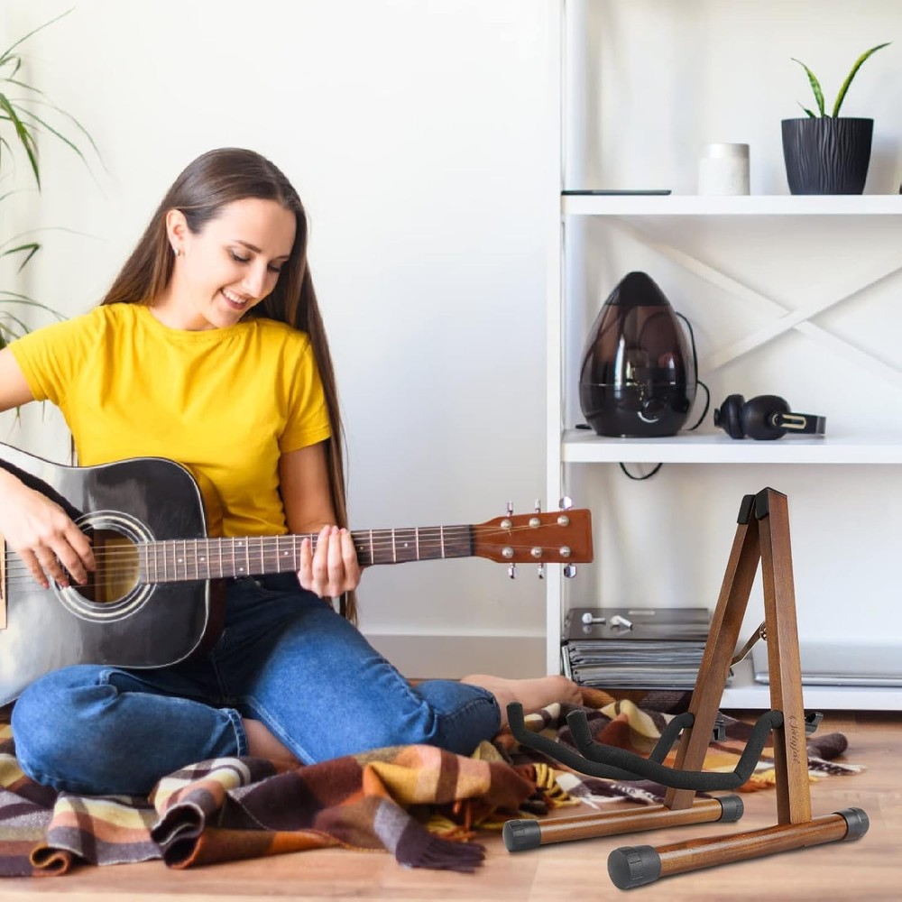 Foam Padded Guitar Floor Stand for Multiple Instruments