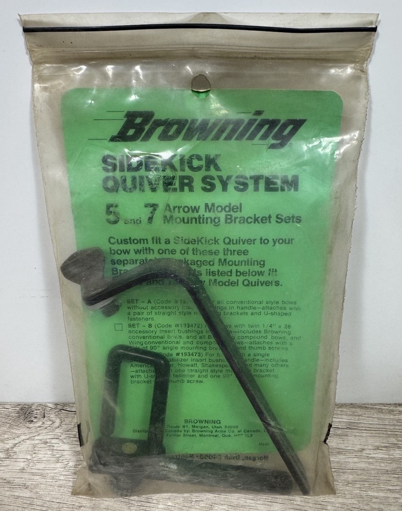 Vintage Browning Archery Sidekick Quiver System Mounting Bracket Set C 193473