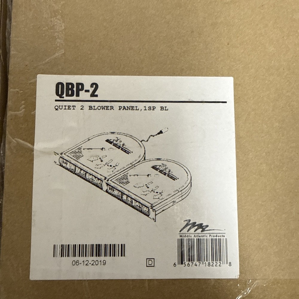 Middle Atlantic 1RU Quiet Blower Panel / QBP-2