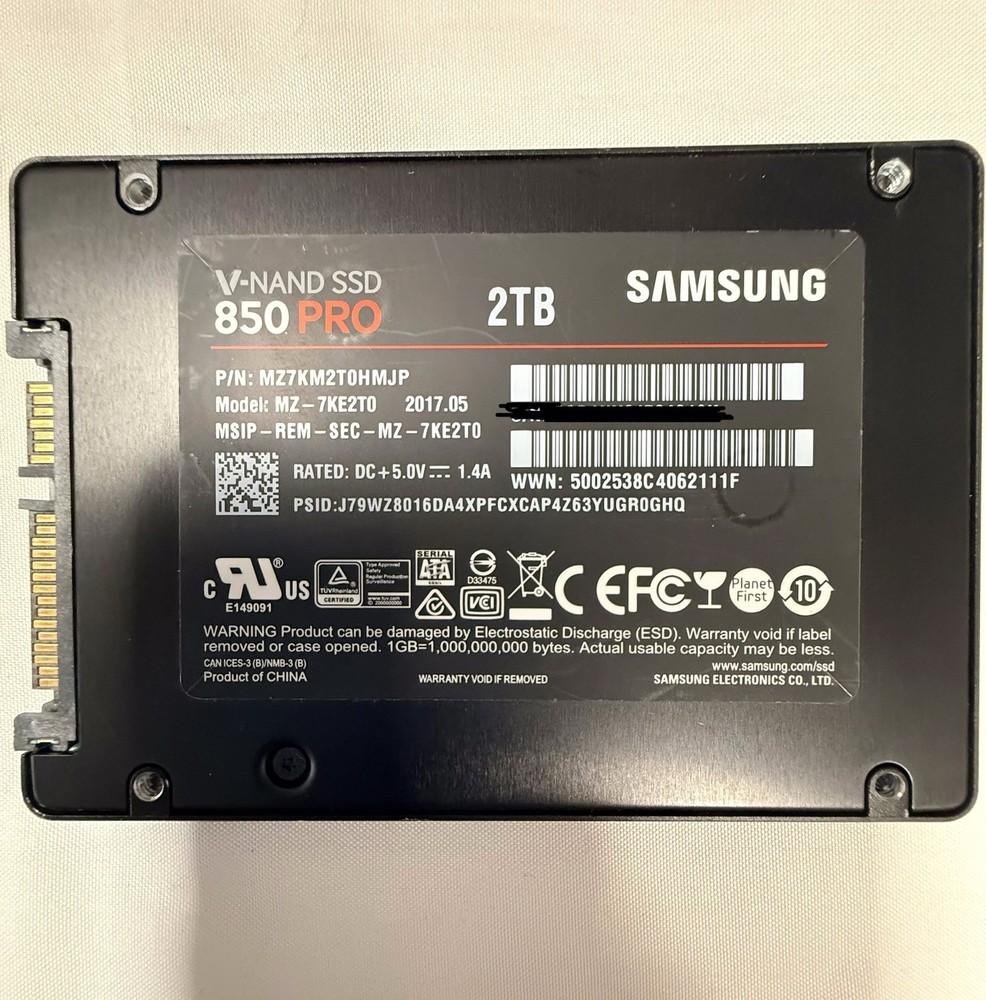 SAMSUNG 850 PRO 2TB INTERNAL 2.5