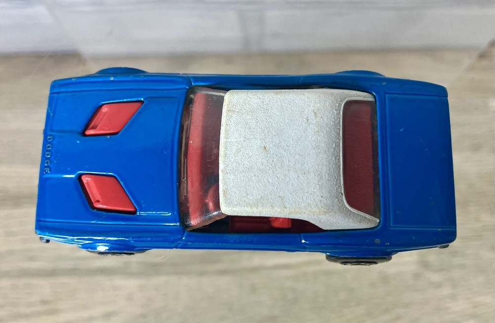 Matchbox Superfast No1 Dodge Challenger Light Blue And Red Inside Good Condition