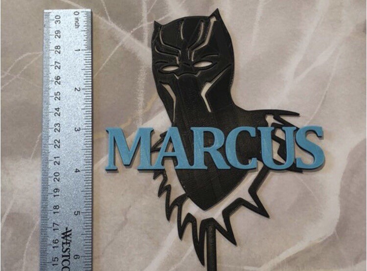 Black Panther Cake Topper Personalized Marvel Cake Topper Marvel Comics