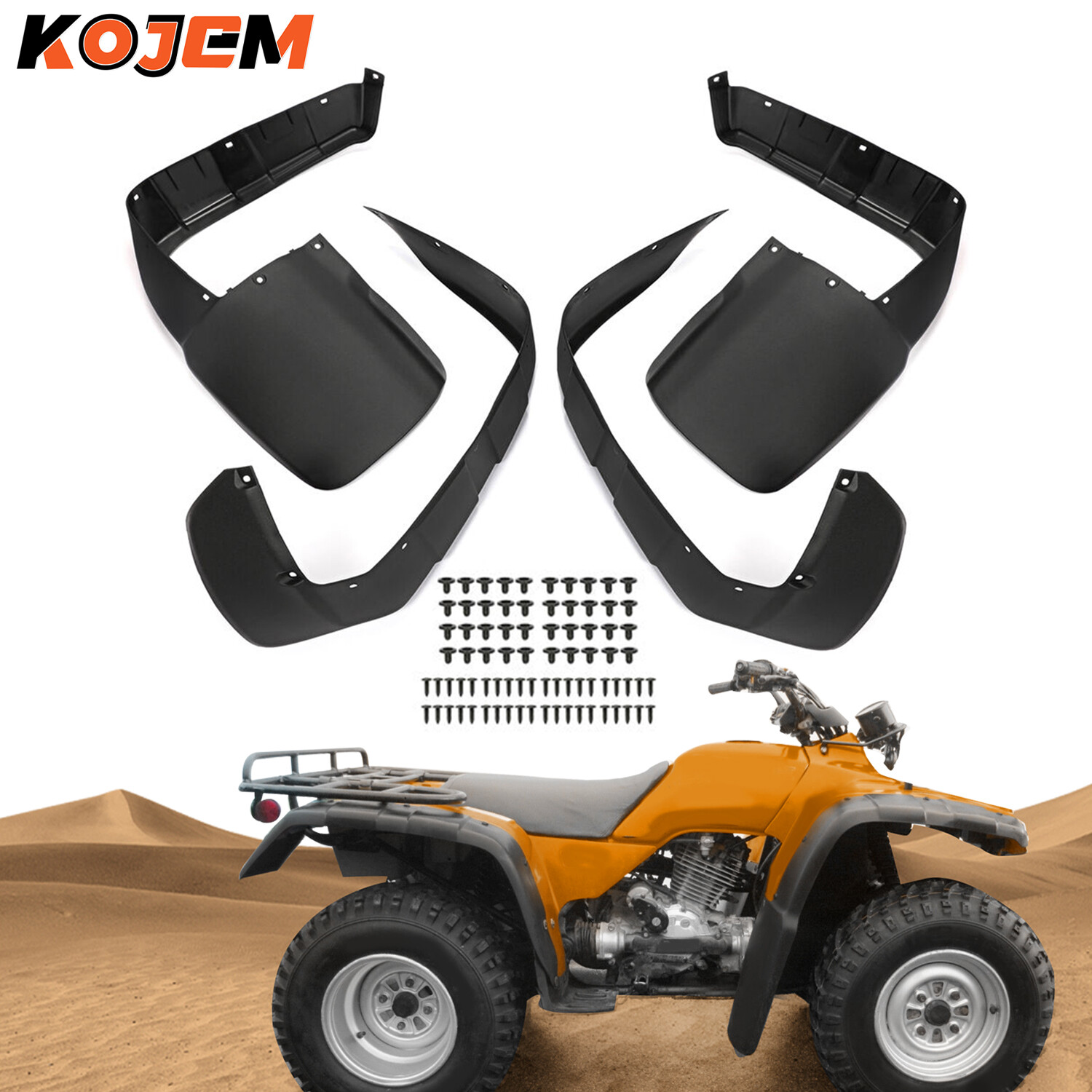 Mud Guards Kit Fit For 96-00 Honda FourTrax 300 TRX300 FW Fender Flaps Set 1996