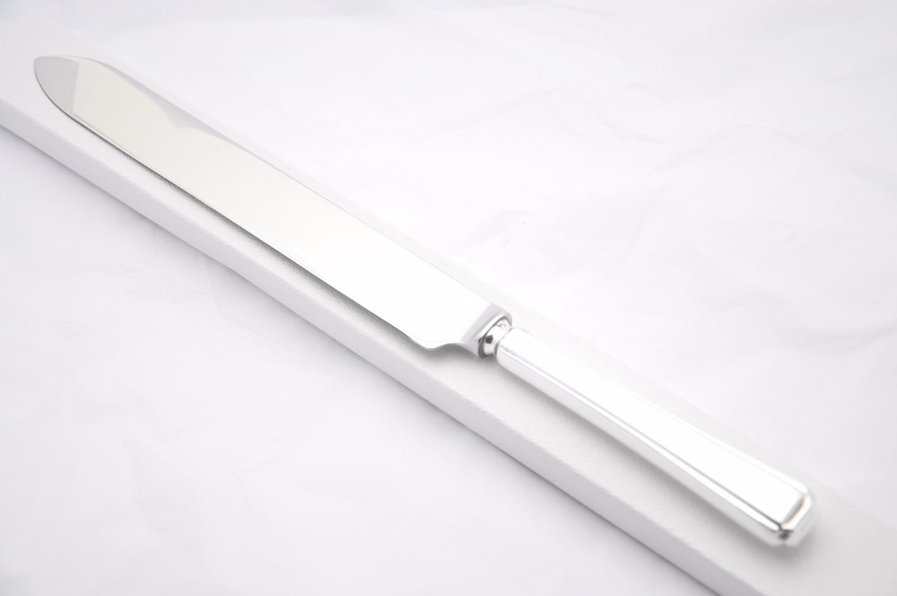 Harley Pattern Silver Plated Wedding Cake Knife Gift Boxed Sheffield England