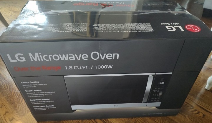 NEW! LG 1.8-cu Over-the-Range Microwave with Sensor Cooking PrintProof Stainless