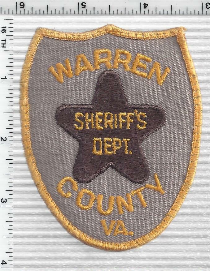 Warren County Sheriff's Dept (Virginia) 1st Issue Uniform Take-Off Patch