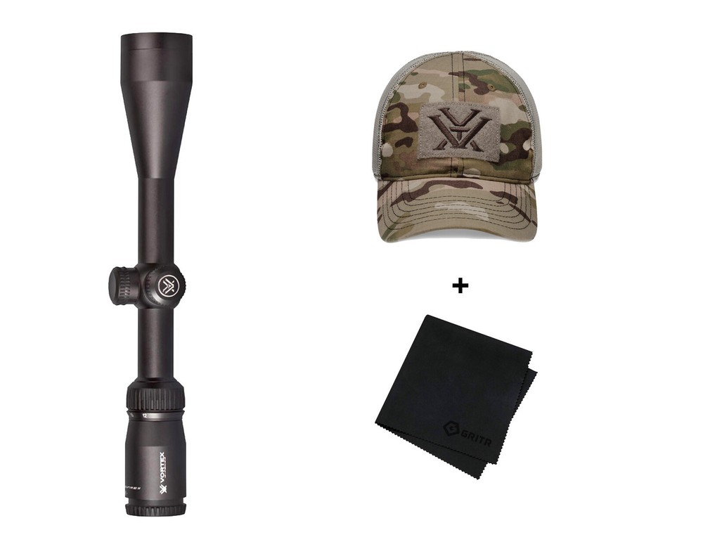 VORTEX Crossfire II 4-12x44 Riflescope with Counterforce Cap & Microfiber Cloth