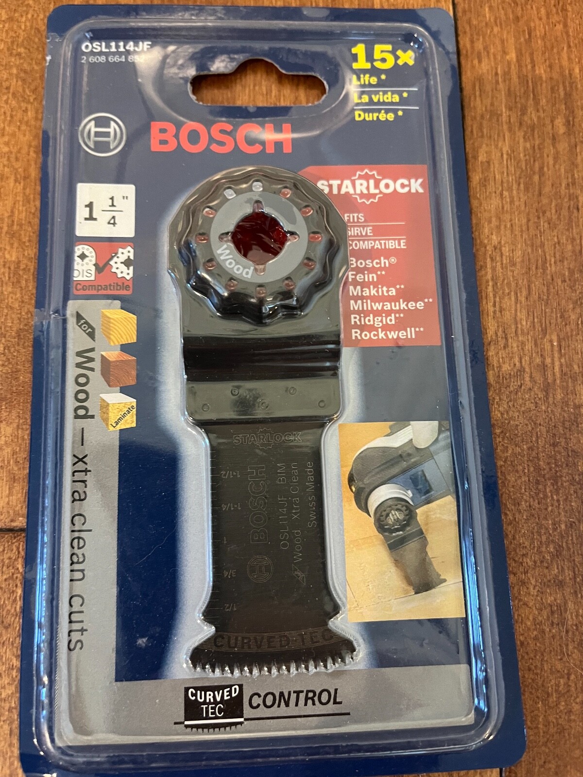 BOSCH-OSL114JF Oscillating 1-1/4" Blade Starlock Bi-Metal Xtra-clean Cut