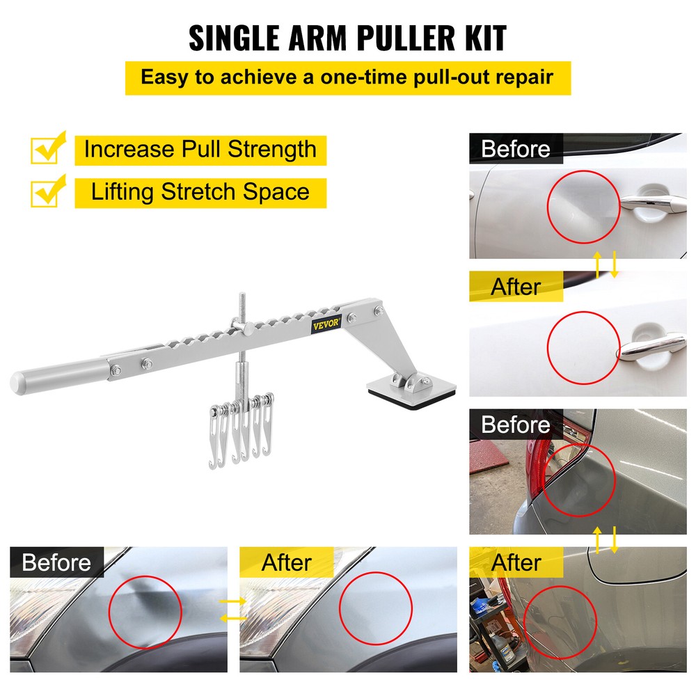 Car Dent Bar Puller Pull Lever Pulling Kit Removal Hammer Repair Auto Body Tool