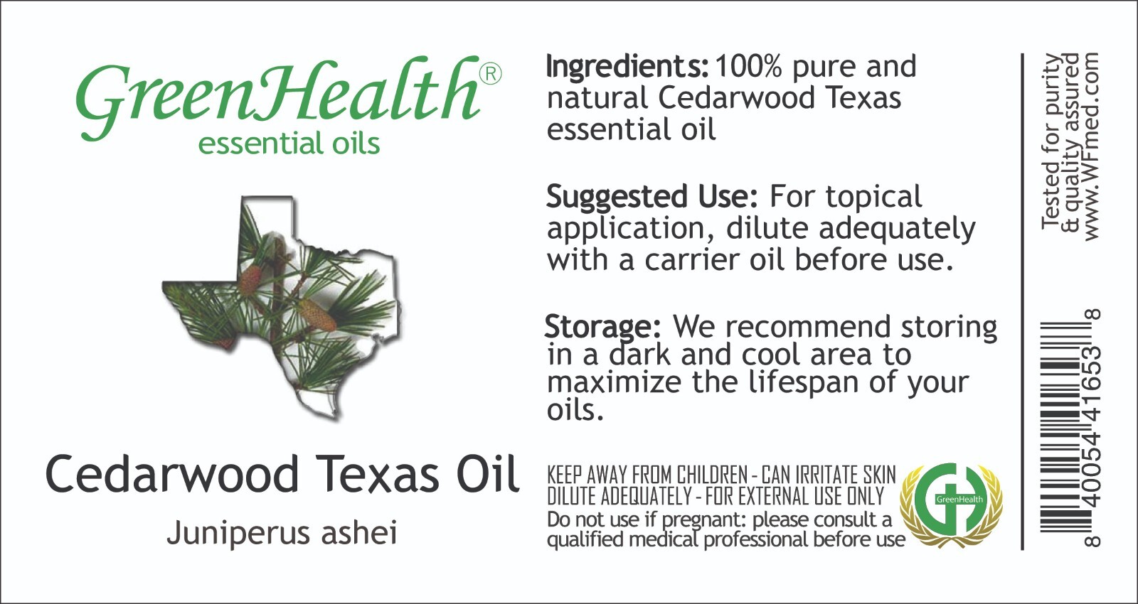 Cedarwood (Texas) Essential Oil 100% Pure Many Sizes Free Shipping