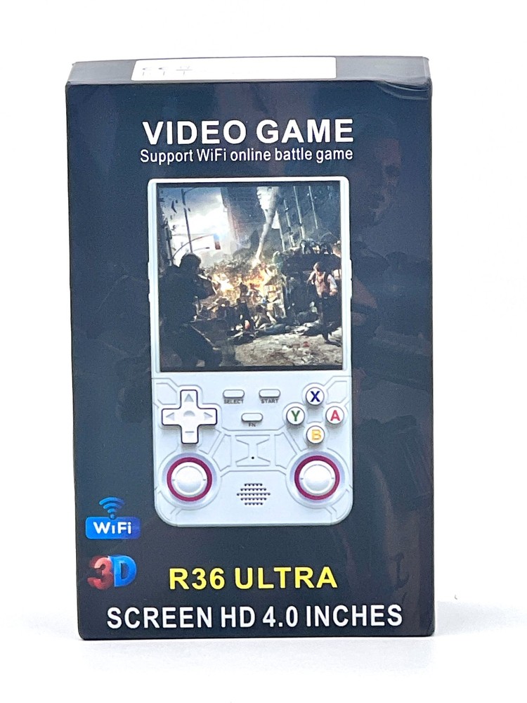 R36 Ultra Retro Handheld Game Console 4 Inch HD IPS Screen Linux Dual System