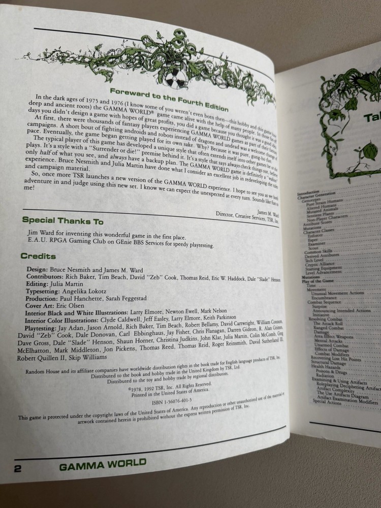 Gamma World Rules 7514 Guide Book Game Module Rulebook Source 1992