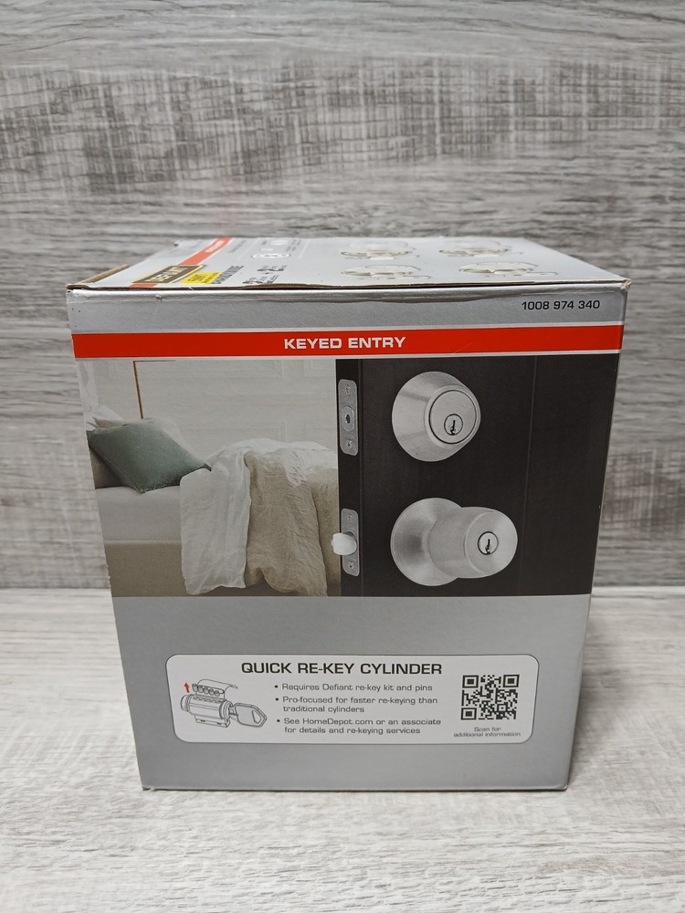 Defiant Brandywine 2 Pack Single Cylinder Deadbolt + 2 Keyed Entry Knobs NEW