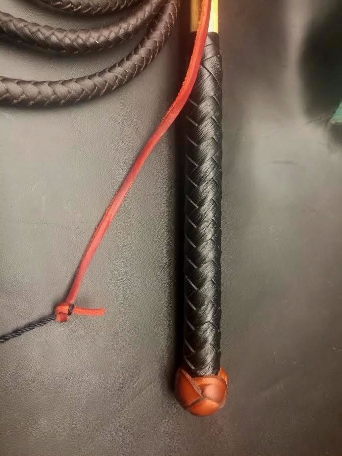 6ft 8 plait Kangaroo leather Stock whip Stockwhip
