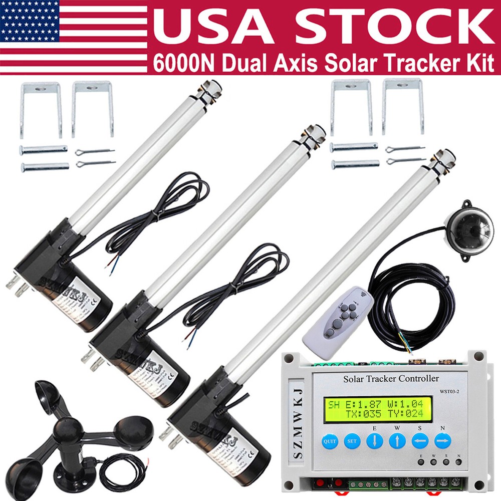 DC 12V 6000N Dual Axis Solar Tracker -Solar Panel Auto Tracking Sun Track System