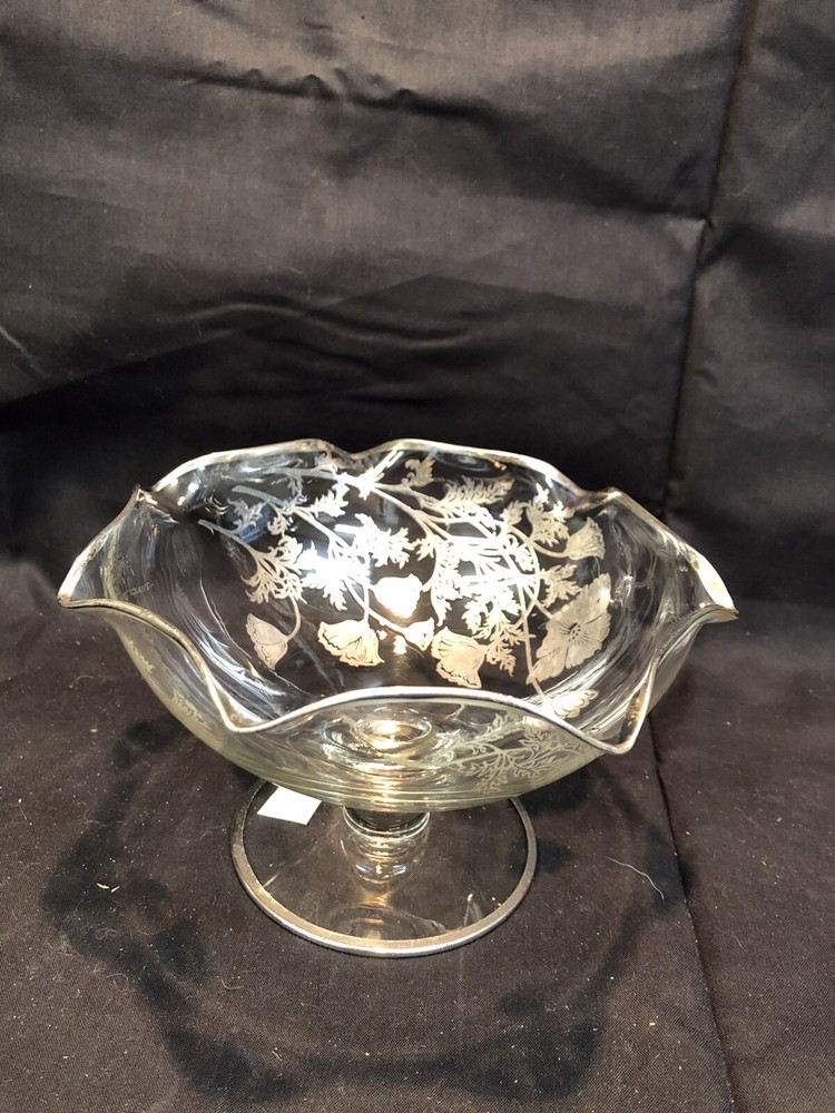 Vintage Silver City Co Footed Candy Dish