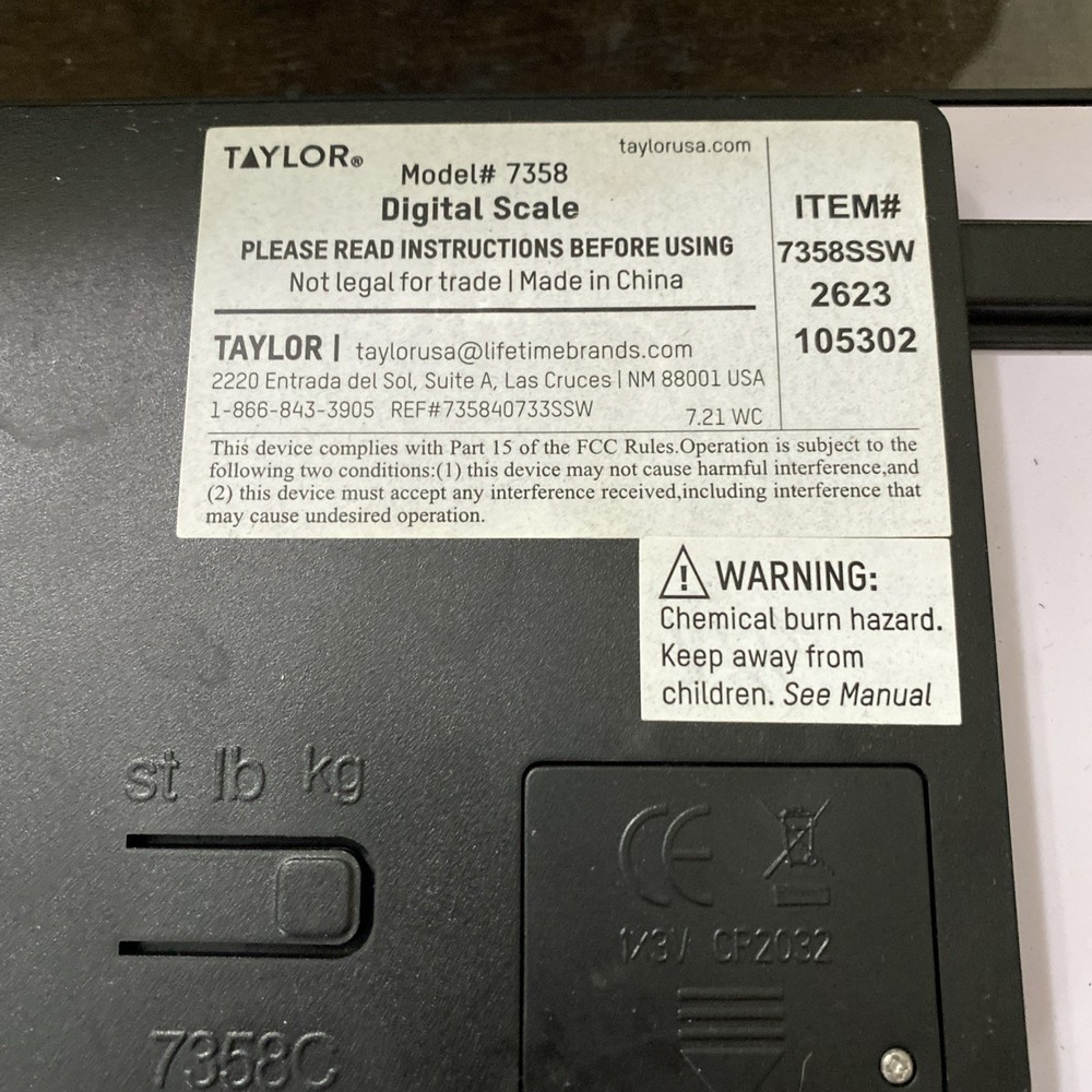 Taylor Digital Black And White Scale