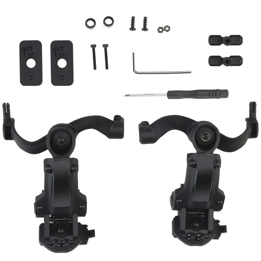 Tactical Headset Rail Mount Adapter 360°Rotation For OPS Core ARC