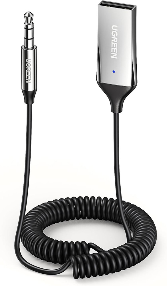 UGREEN Aux to Bluetooth 5.3 Adapter 3.5Mm Bluetooth Receiver for Car USB 2.0 to